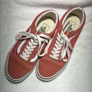 Vans Suede Orange and White Sneakers